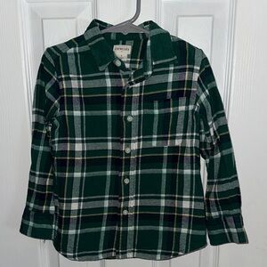 Crewcuts Green Plaid Button-Down Shirt